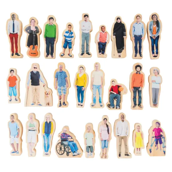 Learning Advantage Everyone's Family Wooden People - 26 Piece Set {1}