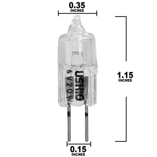 4 PK - USHIO FHE / ESB 20w 6v Bipin Halogen Lamp {2}