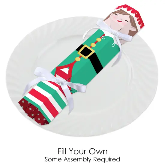 Big Dot of Happiness Elf Squad - No Snap Kids Elf Christmas and Birthday Party Table Favors - DIY Cracker Boxes - Set of 12 {3}