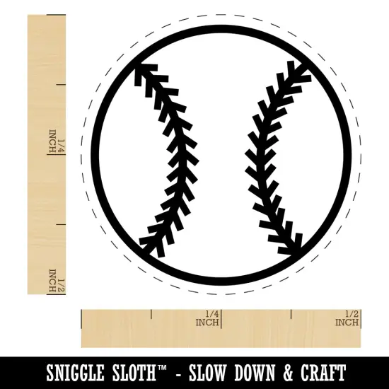 Baseball Softball Self-Inking Rubber Stamp for Stamping Crafting Planners Pink {1}