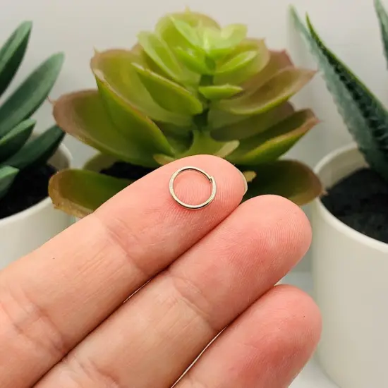 100, 500 or 1,000 Pieces: 8 mm Rhodium Silver Open Jump Rings, 20g {3}