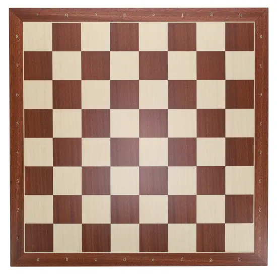WE Games Mahogany Stained Wooden Chess Board, Algebraic Notation, 21.25 in. {1}