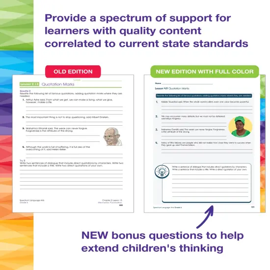 Spectrum Grade 6 Language Arts Workbook, ELA Middle School Books for Kids Ages 11-12 Covering Grammar, Vocabulary, Sentence Structure, Parts of Speech, and More, Classroom or Homeschool Curriculum {3}