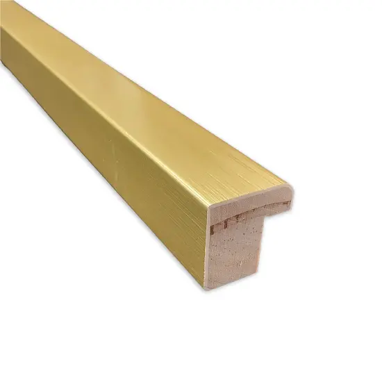 Svelte Wood Framed Corkboard, White Cork Polished Gold {2}