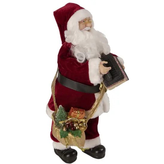 Northlight Animated and Musical Accordion Playing Santa Claus Christmas Figure - 18" Red {4}