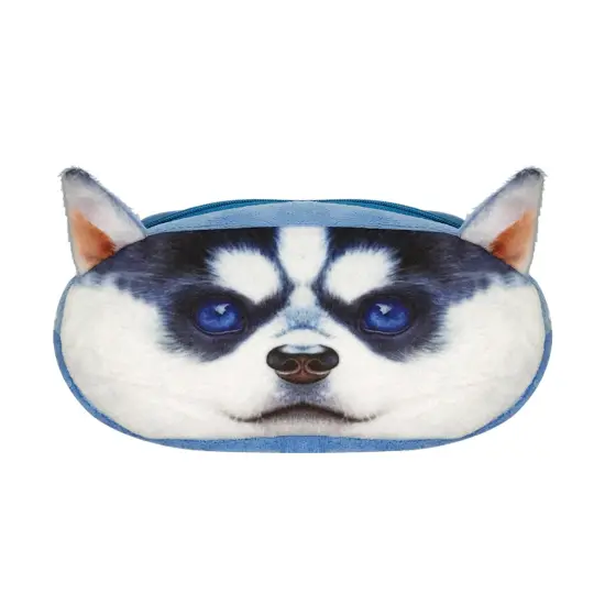 Wrapables Dog Face Zippered Pencil Case (Set of 2) Chihuahua Bulldog {11}