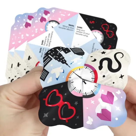 Big Dot of Happiness In My Party Era - Celebrity Concert Party Cootie Catcher Game - Truth or Dare Fortune Tellers - Set of 12 {1}