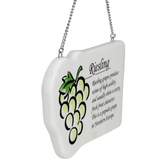 Midwest 4" White and Green Riesling Wine Grape Plaque Ceramic Christmas Ornament {3}