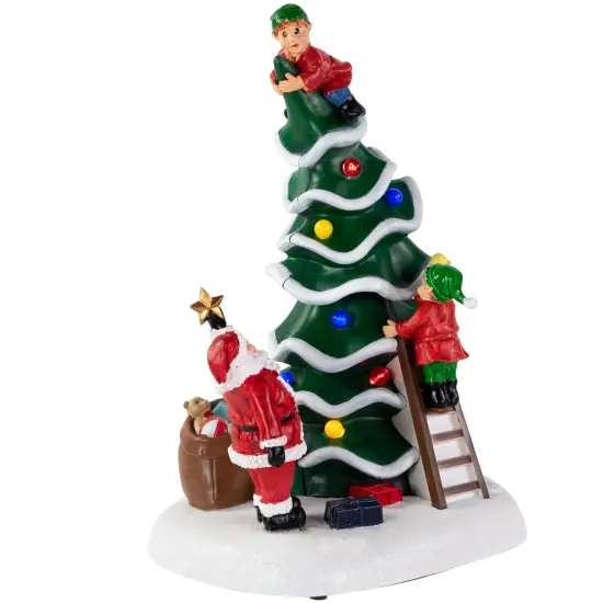 Northlight LED Lighted Animated and Musical Santa's Helpers Christmas Decoration - 12" Green {5}