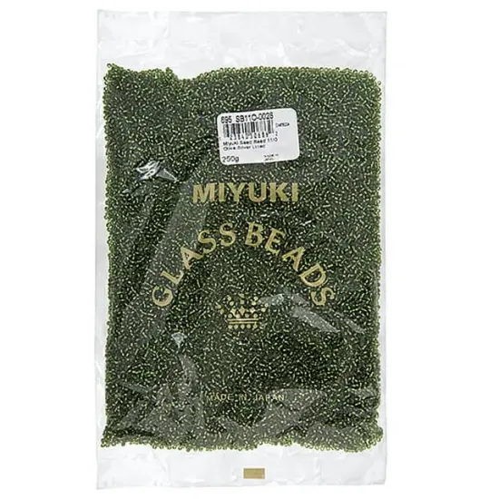 Miyuki 250g Silverlined Round Rocailles Seed Beads, 11/0 Olive #26 {3}