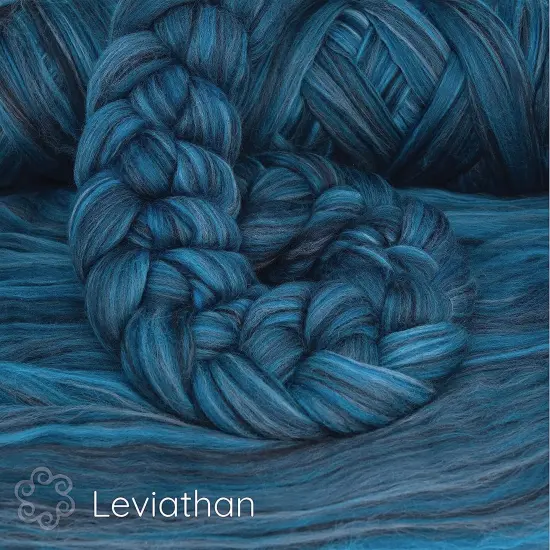 100% Superfine Merino Fiber: Winner's Circle. Soft Combed Top Roving Color Blend for Spinning, Felting, Weaving Leviathan {3}