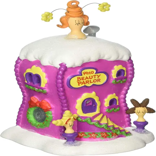 Department 56 Dept 56 Dr Suess The Grinch Who La La Boutique Lighted Christmas Building #4059422 Pink {1}