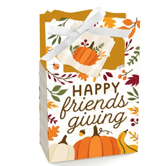 Big Dot of Happiness Fall Friends Thanksgiving - Friendsgiving Party Favor Boxes - Set of 12 {1}