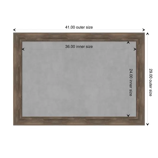 Hardwood Wood Framed Magnetic Board Hardwood Mocha {1}