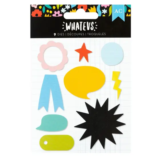 American Crafts Whatevs Metal Die Set-8/Pkg {1}