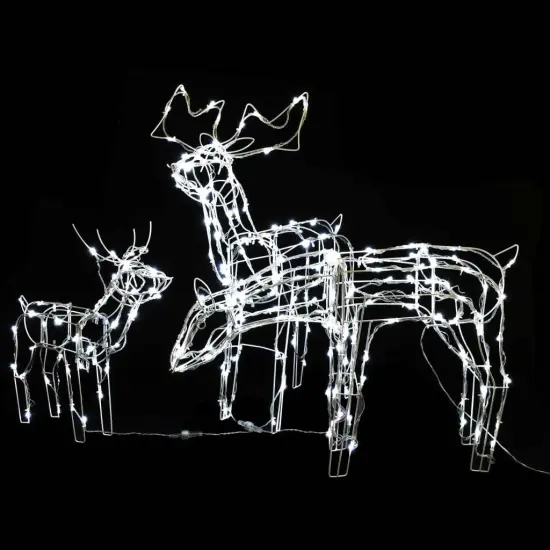 3 Piece Christmas Light Display Reindeers with 229 LEDs Cold white {3}