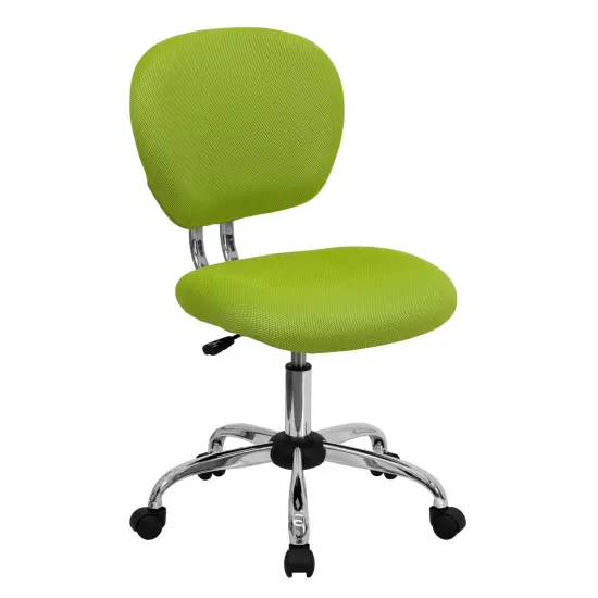 Emma and Oliver Mid-Back Mesh Padded Swivel Task Office Chair with Chrome Base Apple Green {1}