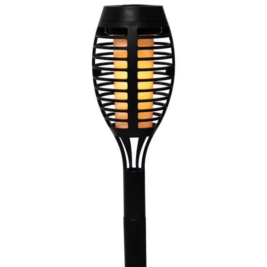 Northlight Set of 4 Black Solar Powered LED Pathway Markers, 19.75" {5}