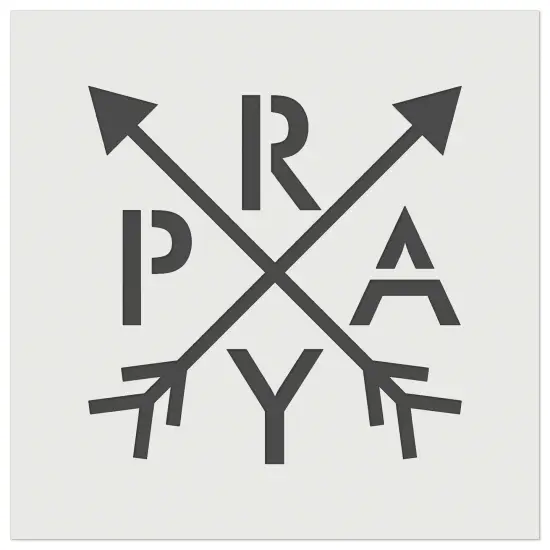 Pray Stylized Wall Cookie DIY Craft Reusable Stencil {7}