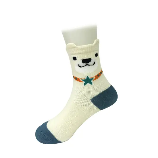 Wrapables Peek A Boo Animal Non-Skid Toddler Socks (Set of 6), Owl and Lion Large {6}