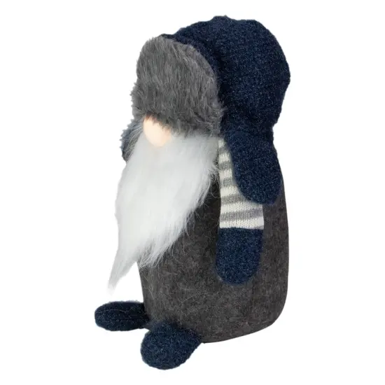 Northlight LED Lighted Standing Gnome Christmas Figure - 12.5" - Blue and Gray {4}