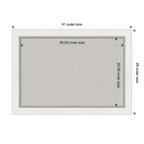 Eva Framed Corkboard, Grey Cork Eva White Silver {3}
