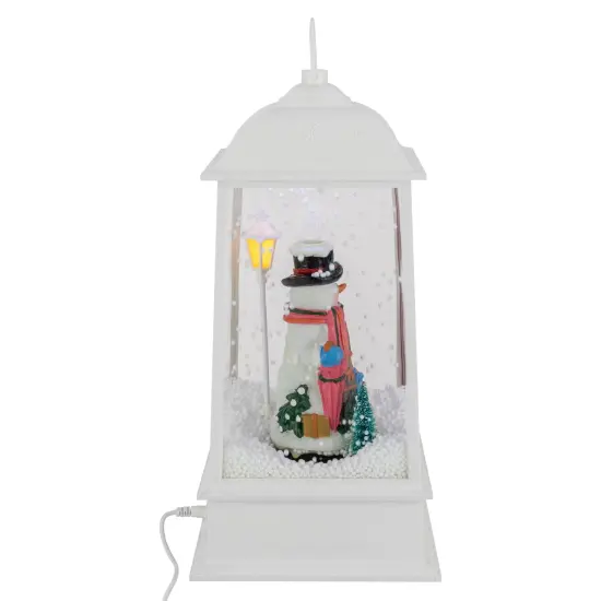 Northlight LED Lighted Musical Snowing Snowman Christmas Lantern - 13.5" White {5}