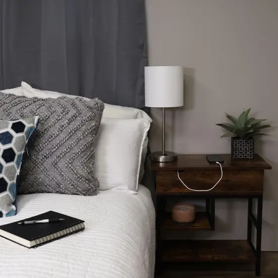 Creekview Home Emporium Narrow End Table with Charging Station with USB Ports {5}