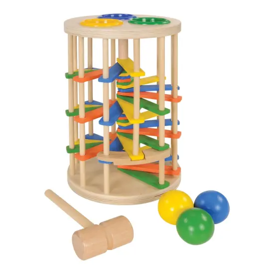 Kaplan Early Learning Company Wooden Spiral Hammer Tower {1}