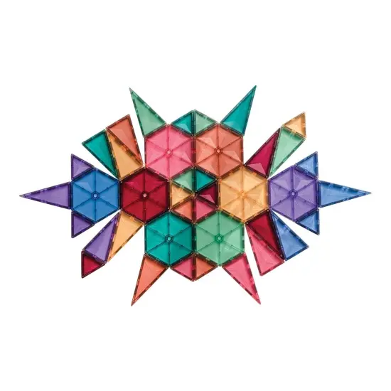Connetix Colorful Magnetic Tiles Geometry Pack - 40 Pieces {1}