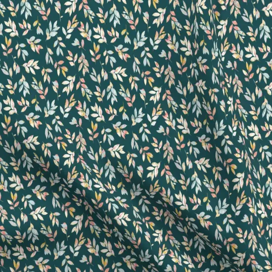 Various Fabrics by the Yard or Fat Quarter Abstract Botanical Blue Pink Yellow Small Scale Leaves Custom Printed Fabric by Spoonflower {5}