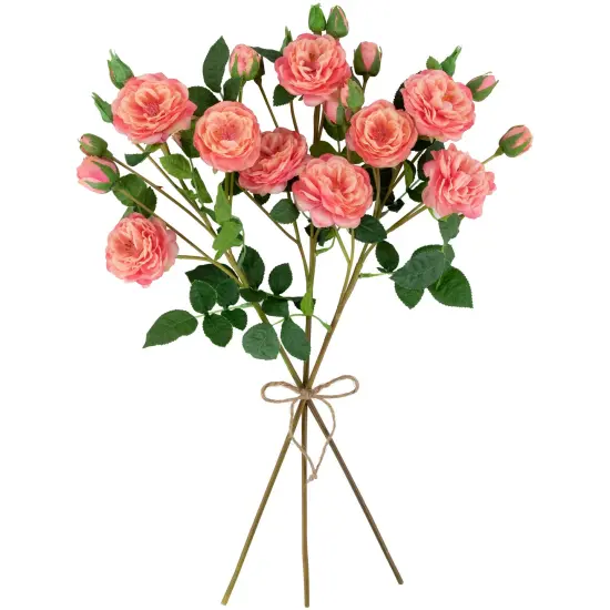 Northlight Real Touch&trade; Pink Artificial Camellia Rose Floral Sprays, Set of 6 - 23" {6}