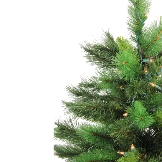 Northlight 3' Pre-Lit Potted New Carolina Spruce Medium Artificial Christmas Tree - Clear Lights Green {4}