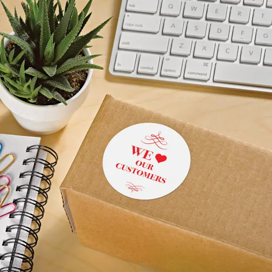 Avery High Visibility Round Labels with Sure Feed for Laser Printers, 2-1/2", 300 Labels (5294) {2}