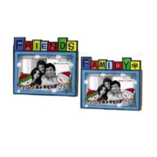 Carlton Cards Snowflake Family and Friends Photo Frame Christmas Ornaments - 3.5" - Set of 2 Multi {3}