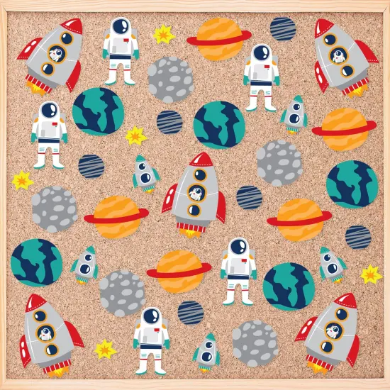 Big Dot of Happiness Outer Space Galaxy - DIY Classroom Decorations - Bulletin Board Cut-Outs - Set of 40 {1}