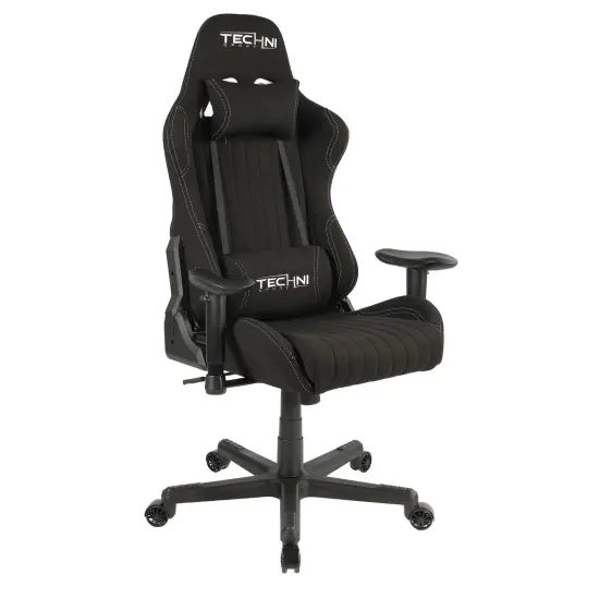 Techni Office Solutions 50.5" Vibrant Black Unique Techni Sports TS-F44 Comfortable Gaming Chair {1}