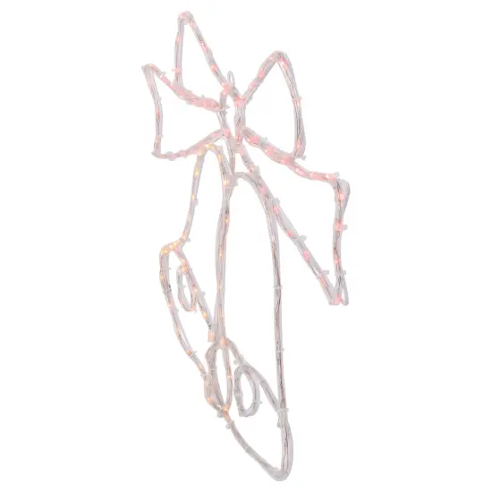 Northlight 23" LED Lighted Bow 4 Function Christmas Window Silhouette White {6}