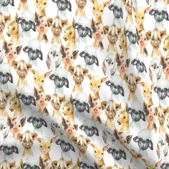 Various Fabrics by the Yard or Fat Quarter Animals Lamb Highland Cow Scottish Custom Printed Fabric by Spoonflower {5}