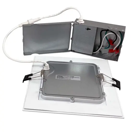 6in 14W LED Square Downlight 3K/4K/5K Selectable CCT Low Profile Dimmable - 65W Replacement Soft White {2}