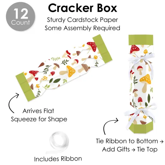 Big Dot of Happiness Wild Mushrooms - No Snap Red Toadstool Party Table Favors - DIY Cracker Boxes - Set of 12 {6}