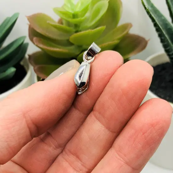 4, 20 or 50 Pieces: Silver Pinch Jewelry Pendant Bails {4}