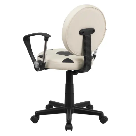 Emma and Oliver Sports Swivel Task Office Chair with Arms Brown {9}