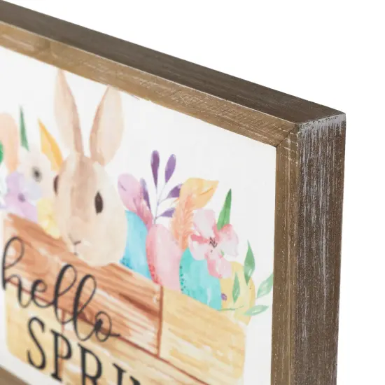 Northlight Hello Spring Easter Bunny Wall Sign - 11.75" Multi {6}