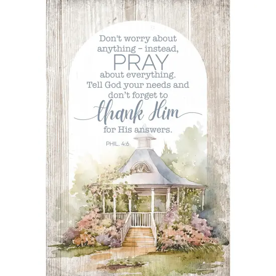 Don't Worry About Anything Wood Plaque with Easel and Hook Wall Tabletop Art - 4 inches x 6 inches {1}