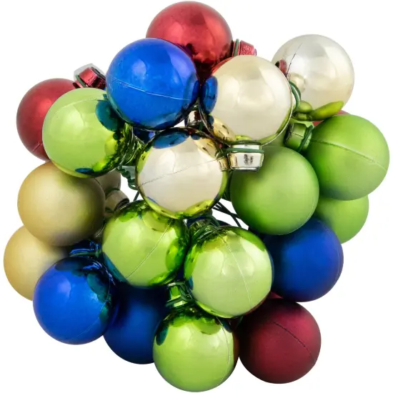 Northlight Shatterproof Ball Ornament Christmas Pick - 6.75" - Multicolor {1}