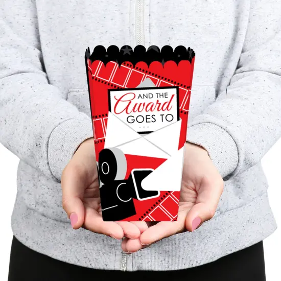 Big Dot of Happiness And the Award Goes To - Movie Party Favor Popcorn Treat Boxes - Set of 12 {7}