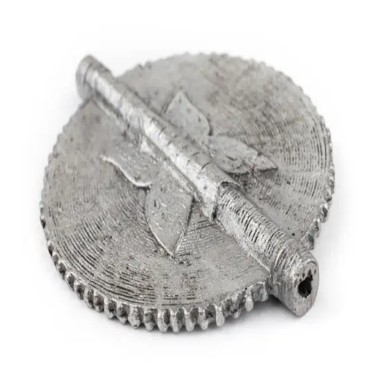 The Bead Chest Butterfly Silver Sun Baule Bead Pendant (75x65mm): African Tribal Metal Pendant for DIY Jewelry and Necklace {3}