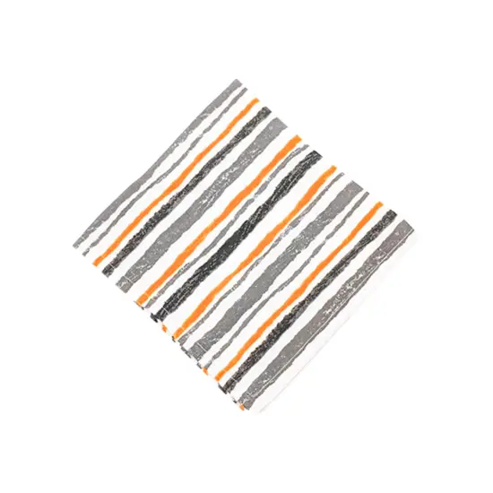 Spooky Stripe Printed Halloween Napkin {1}