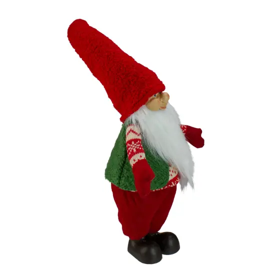 Northlight Smiling Santa Christmas Gnome Figure - 23" - Red and Green {4}